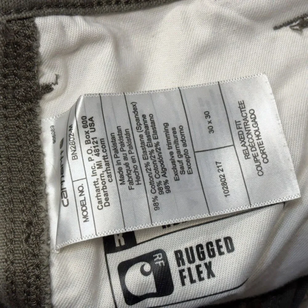 Carhartt Men Rugged Flex Double Knee Pants Size 30x30 Relaxed Fit C132 -29